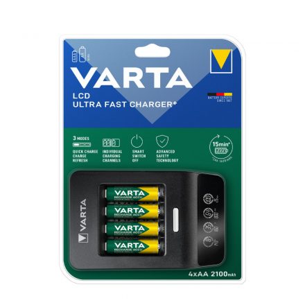 Varta Încărcător Rapid + 4x2100mAh AA 15 minute (AA/AAA)