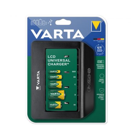 Varta Încărcător LCD Universal (AA/AAA/C/D/9V) (gol)