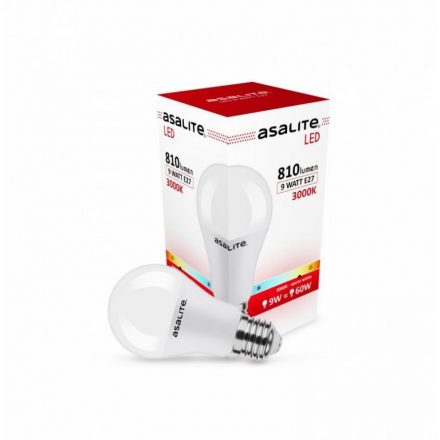 Asalite Bec LED A60 glob E27 9W 3000K (810 lumen)