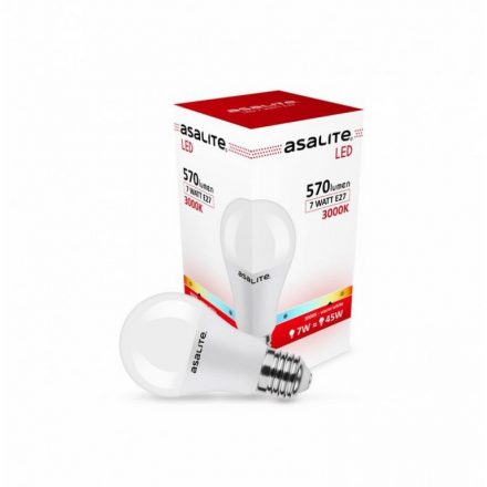 Asalite Bec LED A60 glob E27 7W 3000K (570 lumen)