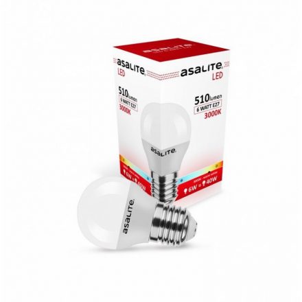 Asalite Bec LED G45 mini glob E27 6W 3000K (510 lumen)