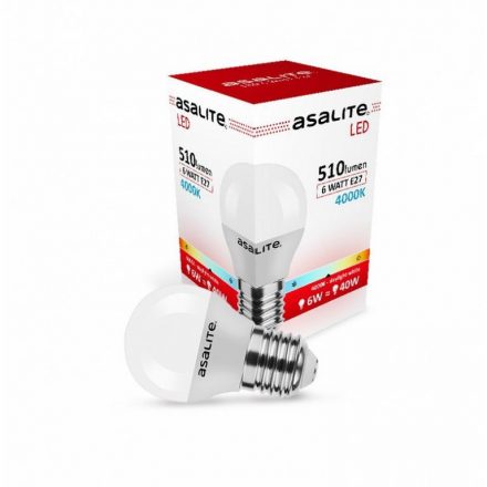 Asalite Bec LED G45 mini glob E27 6W 4000K (510 lumen)