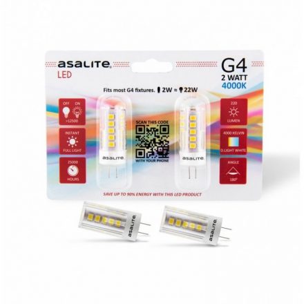 Asalite Bec LED G4 12V 2W 4000K (220 lumen)