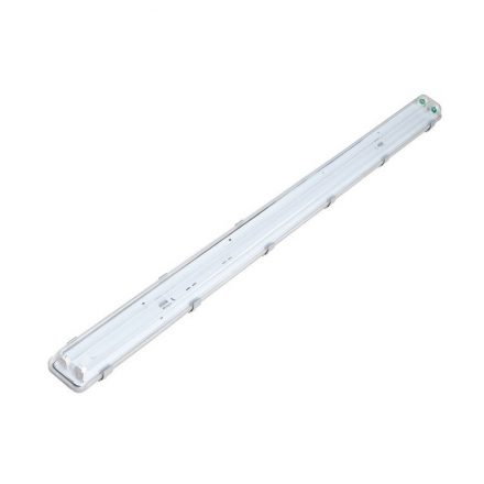 Asalite Premium Corp de Iluminat Etanș IP65 2x150cm pregătit pentru Tuburi LED T8 (2x22W tuburi neon neincluse)