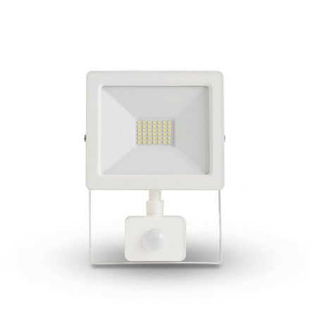 Asalite LED Reflector Alb Slim 30W 4500K, 2700 lumeni, Senzor Mișcare, IP65