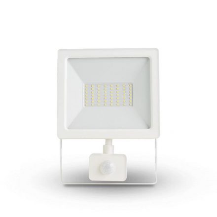 Asalite LED Reflector Alb Slim 50W 4500K, 4500 lumeni, Senzor Mișcare, IP65