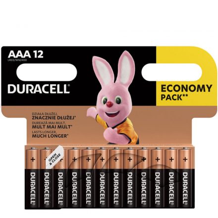 Duracell Basic Baterie Alkalină Mică AAA (MN2400) (1,5V) B12