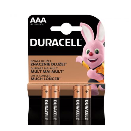 Duracell Basic Baterie Alkalină Mică AAA (MN2400) (1,5V) B4