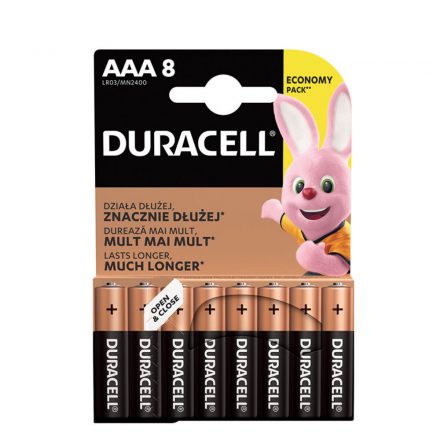 Duracell Basic Baterie Alkalină Mică AAA (MN2400) (1,5V) B8