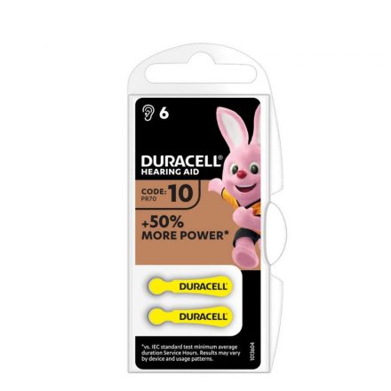 Duracell Baterie pentru Aparat Auditiv DA10 0%Hg (1,45V) B6