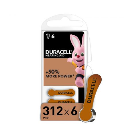 Duracell Baterie pentru Aparat Auditiv DA312 0%Hg (1,45V) B6