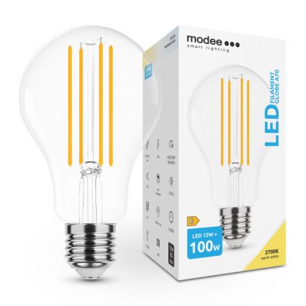 Modee LED Bec Filament A70 12W E27 360° 2700K (1521 lumen) ERP