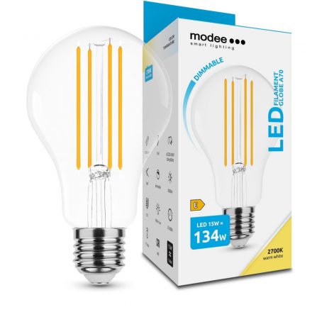 Modee LED Bec Filament A70 15W E27 360° 2700K (2000 lumen) dimm. ERP