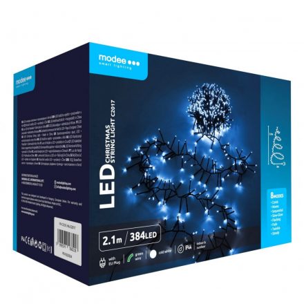 Modee Ghirlandă de Crăciun LED Plastic cu Adaptor C2017 (384LED/2.1m) rece