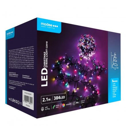 Modee Ghirlandă de Crăciun LED Plastic cu Adaptor C2018 (384LED/2.1m) multicolor