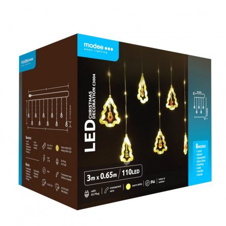 Modee Ghirlandă de Crăciun LED cu Adaptor C3004 (110LED/3m) cald