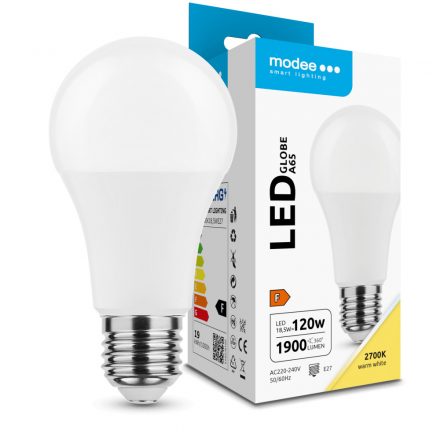 Modee Lighting LED Bec Globe A65 18.5W E27 200° 2700K (1900 lumen) ERP