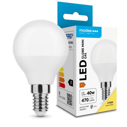 Modee Lighting LED Bec Globe Mini G45 4.9W E14 200° 2700K (470 lumen) ERP