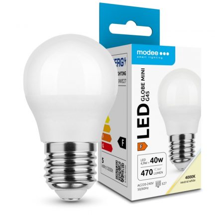 Modee Lighting LED Bec Globe Mini G45 4.9W E27 200° 4000K (470 lumen) ERP