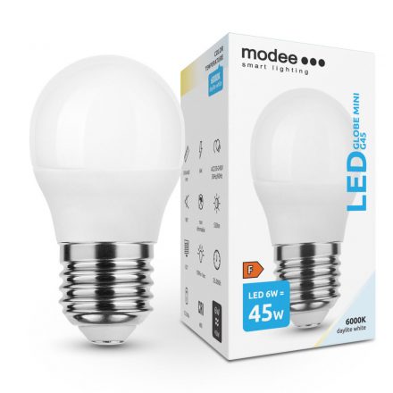 Modee Lighting LED Bec Globe Mini G45 6W E27 180° 6000K (550 lumen) ERP