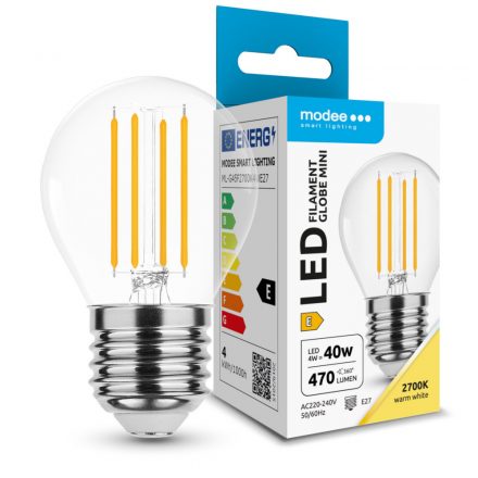 Modee LED Bec Filament Globe Mini G45 4W E27 360° 2700K (470 lumen) ERP