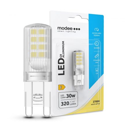 Modee Lighting LED Bec G9 Aluminiu 2,6W 2700K (320 lumen) ERP B1