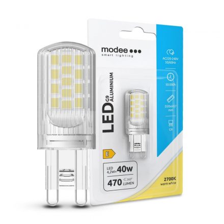 Modee Lighting LED Bec G9 Aluminiu 4,2W 2700K (470 lumen) ERP B1