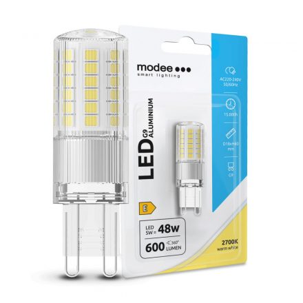 Modee Lighting LED Bec G9 Aluminiu 5W 2700K (600 lumen) ERP B1