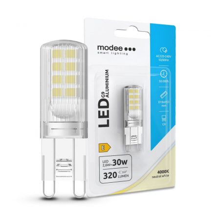 Modee Lighting LED Bec G9 Aluminiu 2,6W 4000K (320 lumen) ERP B1