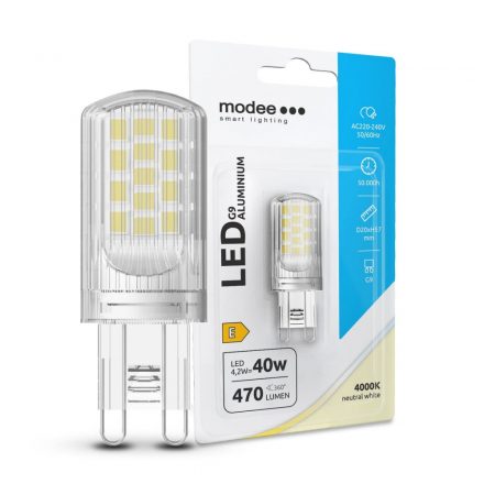 Modee Lighting LED Bec G9 Aluminiu 4,2W 4000K (470 lumen) ERP B1