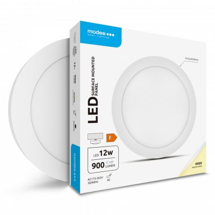 Modee Panou LED Rotund Montabil 12W 4000K 900 lumen