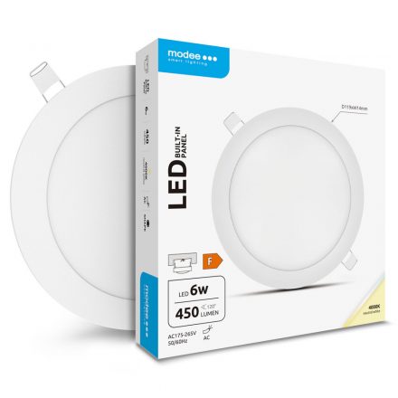 Modee LED Panel Rotund Încastrabil - 6W 4000K (450 lumen) A-series