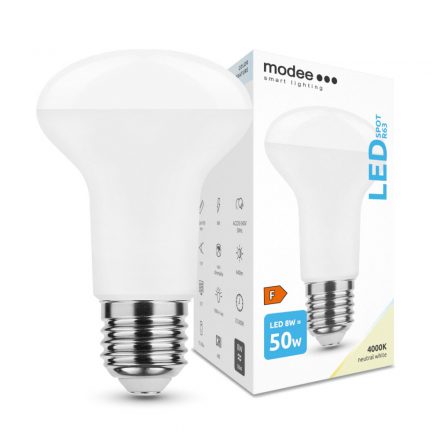 Modee Lighting LED Bec Spot R63 8W E27 110° 4000K (640 lumen) A-series