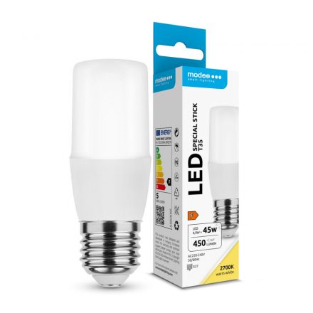 Modee Lighting LED Bec Special Stick T35 4,9W E27 200° 2700K (450 lumen) ERP