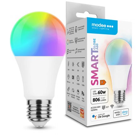 Modee LED Smart (Tuya Wi-Fi) Globe (Glob) A60 9,4W E27 180° RGB (806 lumen)