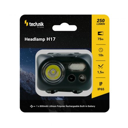 Technik Fejlámpa H17 L2 LED piros fény 250 lumen IP67