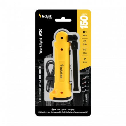 Technik Lanternă W30 COB+LED 150 lumeni USB-C