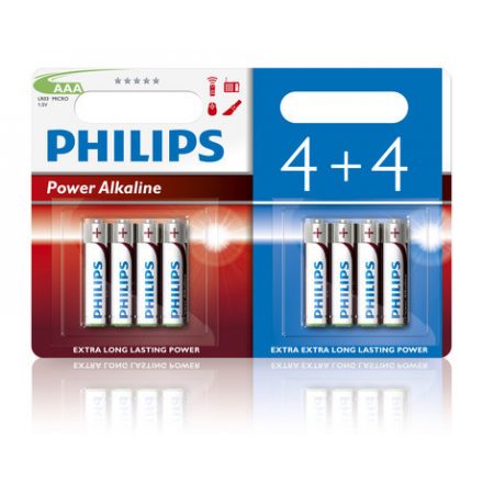 Philips Power Baterie alcalină Micro AAA 4+4