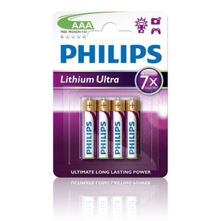 Philips Baterie Lithium Ultra Micro AAA (FR03LB4A/10) (1,5V) B4