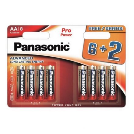 Panasonic Pro Power Baterie alcalină AA (LR6PPG/8BW) (1,5V) B6+2