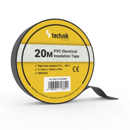 Technik - Bandă izolatoare 0,13mm x 18mm x 20m Negru