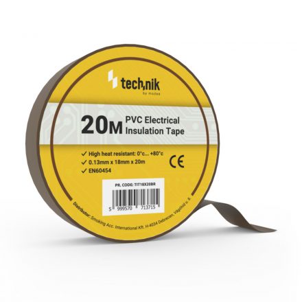 Technik - Bandă izolatoare 0,13mm x 18mm x 20m Maro