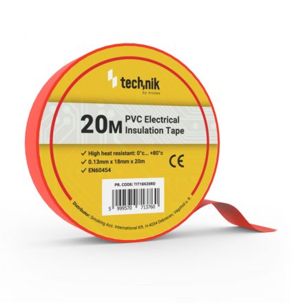 Technik - Bandă izolatoare 0,13mm x 18mm x 20m Roșu