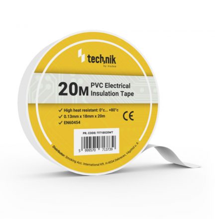 Technik - Bandă izolatoare 0,13mm x 18mm x 20m Alb