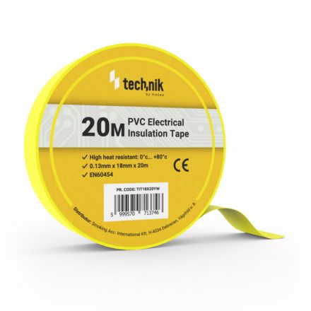 Technik - Bandă izolatoare 0,13mm x 18mm x 20m Galben